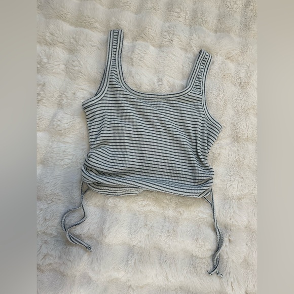 Primark Striped Drawstring Crop Top - Picture 5 of 6